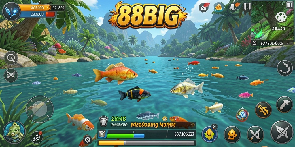 Tampilan gameplay <strong>88BIG</strong> yang seru dengan aksi memancing yang menarik.