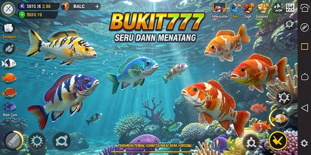 Tampilan menarik dari gameplay BUKIT777 Tembak Ikan.