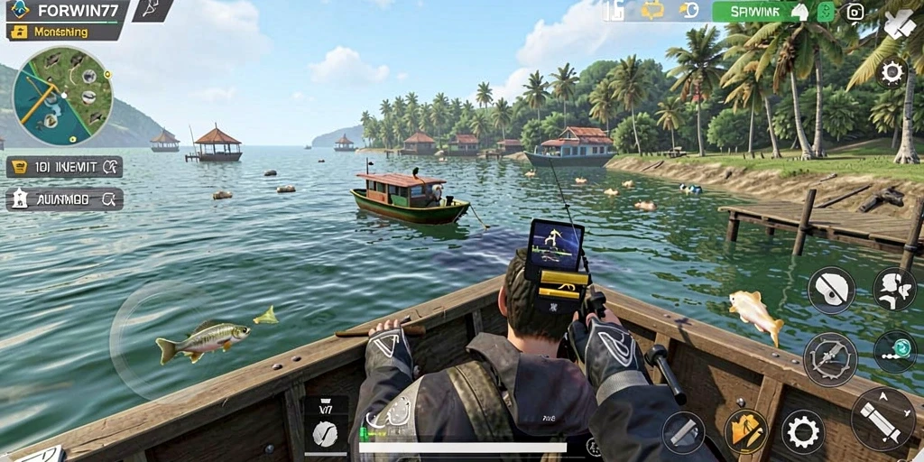 Gameplay memancing yang menarik dan mendebarkan di FORWIN77.