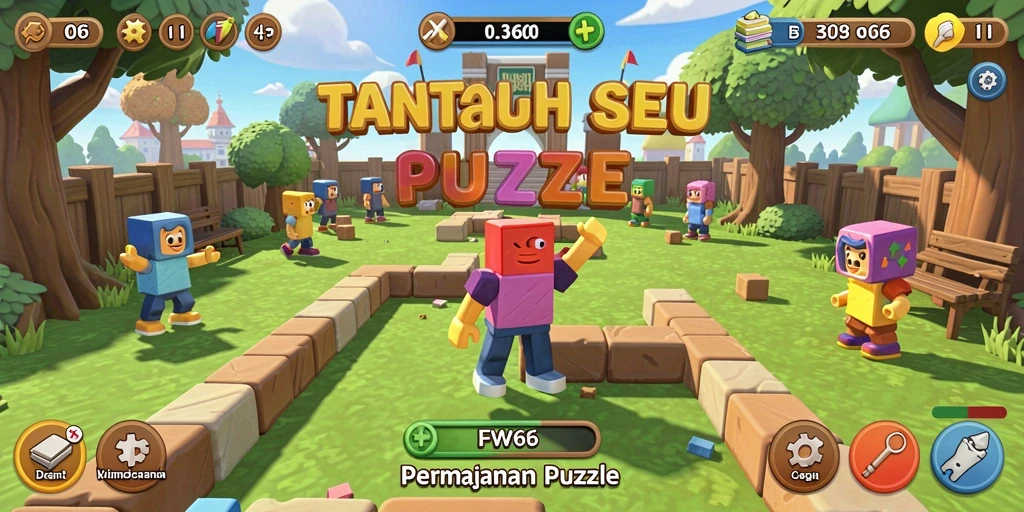 Screenshot gameplay FW66 menampilkan level puzzle yang menantang dan seru.