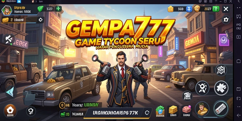 Tampilan gameplay GEMPA777 yang menunjukkan aksi bisnis seru.