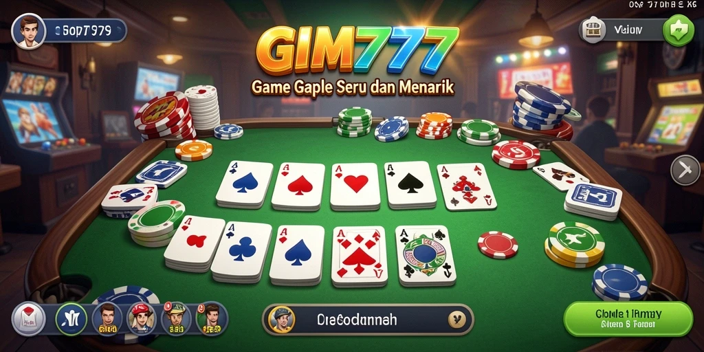 Tampilan screenshot GIM777 yang menampilkan keseruan gameplay Gaple.