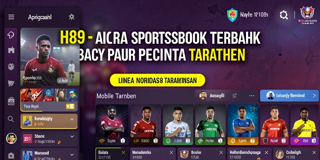 Screenshot gameplay H89 yang menampilkan fitur Sportsbook.