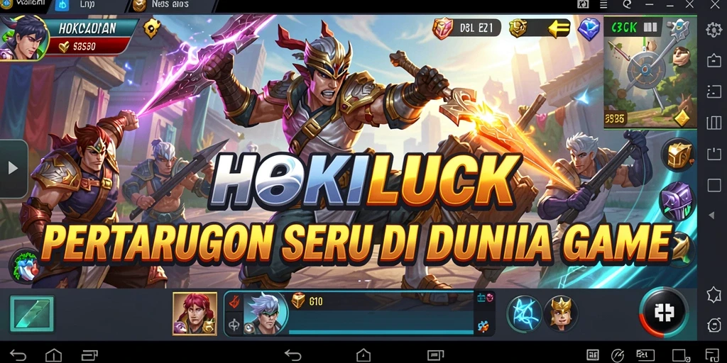 Tampilan gameplay HOKILUCK yang menarik dan penuh aksi saat pertarungan berlangsung.