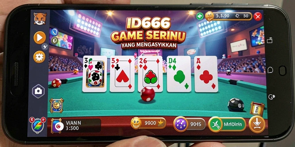 Tampilan gameplay mendebarkan dari ID66 saat bermain domino.