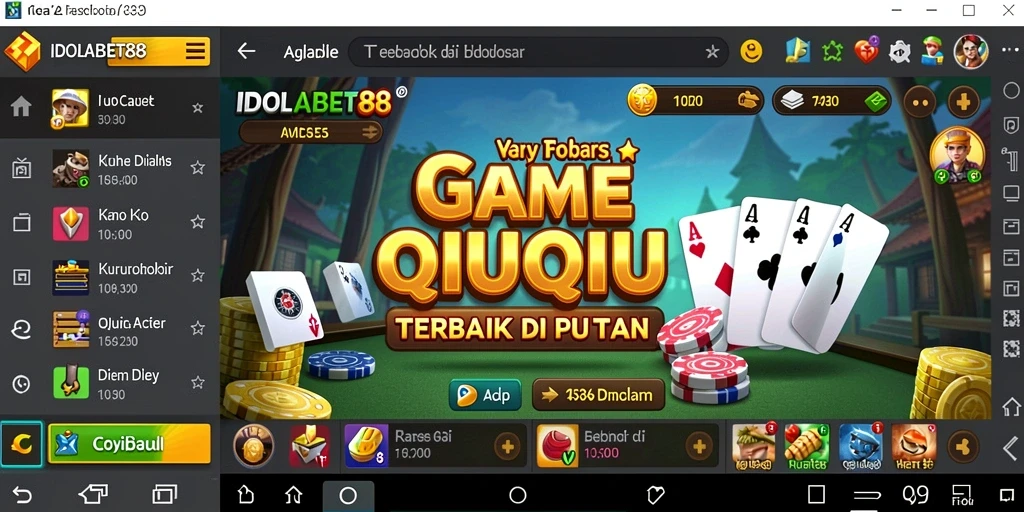 Tampilan gameplay seru dari IDOLABET88 dengan QiuQiu.
