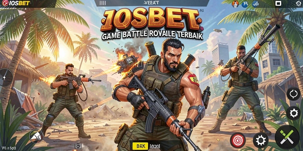 Screenshot gameplay seru dari IOSBET dalam pertarungan Battle Royale.