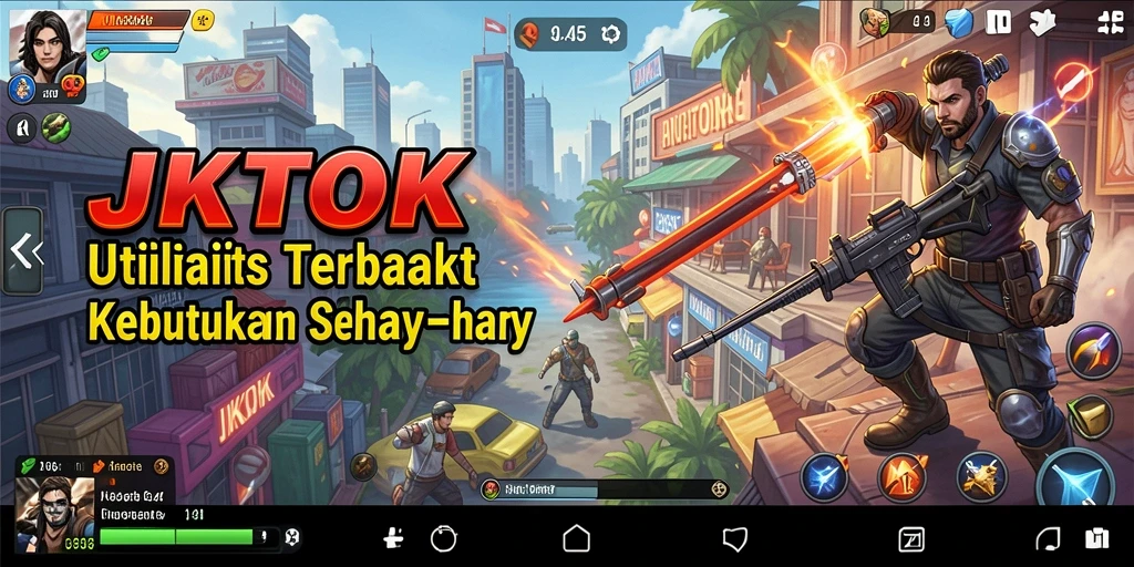 Tampilan screenshot utama JKTOK yang menunjukkan berbagai fitur utilitasnya.