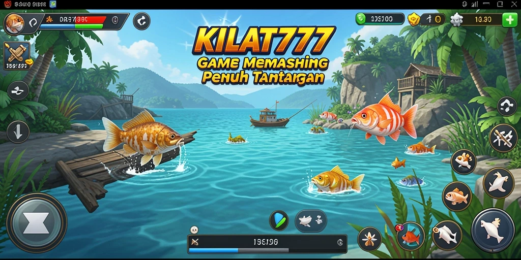 Tampilan gameplay KILAT777 yang menarik saat memancing di laut.