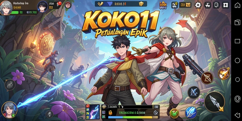 Tampilan screenshot gameplay KOKO11 yang menakjubkan dengan karakter Anime.