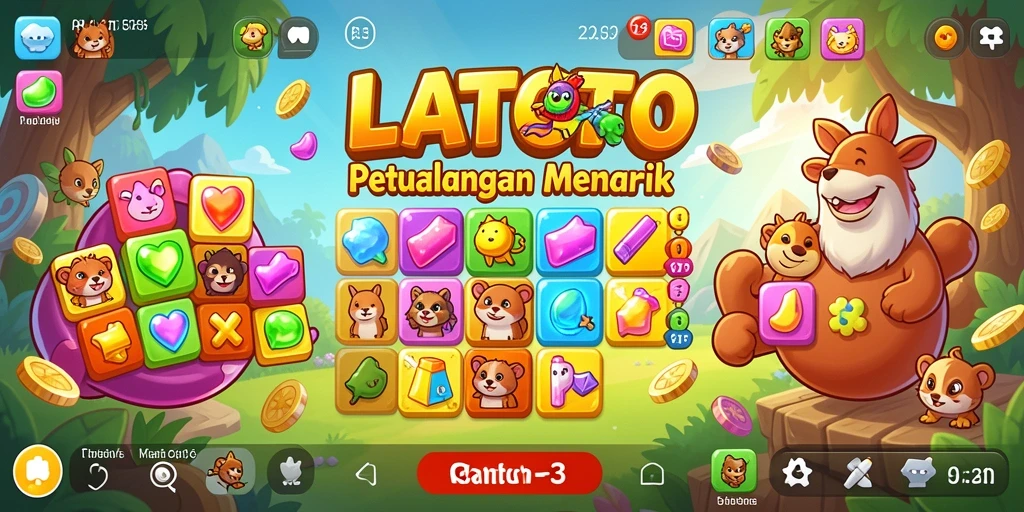 Screenshot gameplay LATOTO dengan elemen Match-3 yang seru.