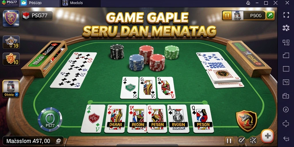 Tampilan gameplay Gaple yang seru dan interaktif.