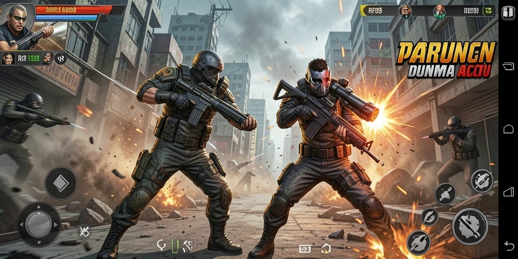 Gameplay action yang mendebarkan dalam RR89.