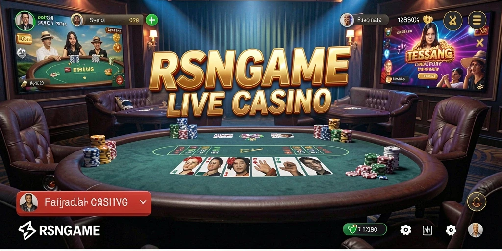 Tampilan permainan Live Casino yang menegangkan dan interaktif dari RSNGAME.