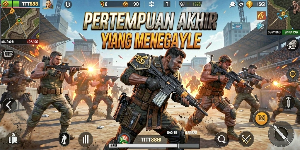 Tampilan gameplay TTT888 yang seru dalam pertempuran Battle Royale.