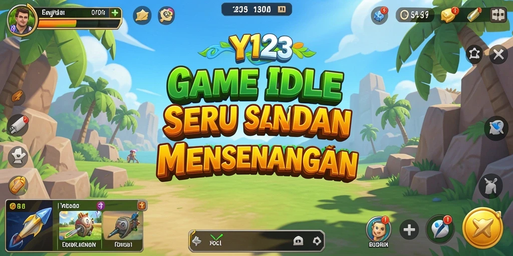 Tampilan gameplay YY123 yang menampilkan kemajuan dalam game Idle.